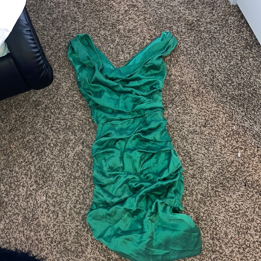 Dolce and gabbana light green silk vintage dress